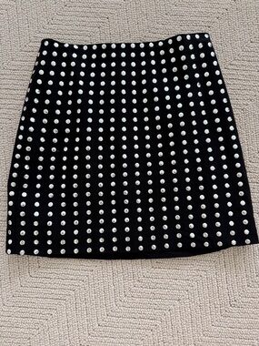 H&M Black Mini Skirt with Silver Studs